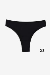 Kadın 7'li Likralı Brazilian Külot Çok Renkli - L - Çok Renkli - L