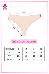 Kadın 7'li Fitilli Brazilian Külot Çok Renkli - S - Çok Renkli - S